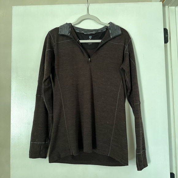 Kuhl Long Sleeve Quarter Zip Pullover Brown Size Men’s Small - Picture 1 of 4